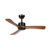 HELLIN, Ventilador de techo color negro, aspas color roble