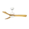 HELLIN, Ventilador de techo color blanco, aspas color haya