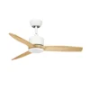 MONTIEL, Ventilador de techo blanco, aspas color haya