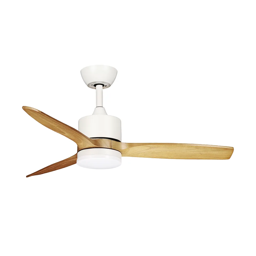 MONTIEL, Ventilador de techo blanco, aspas color haya