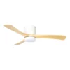 PATERNA, Ventilador de techo color blanco, aspas color haya