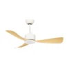 YESTE, Ventilador de techo blanco, aspas color haya