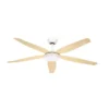 ALTEA, Ventilador de techo color blanco, aspas color haya