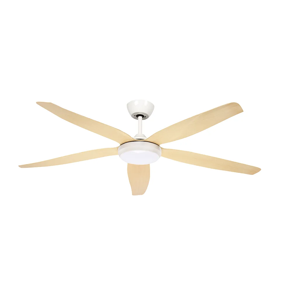 ALTEA, Ventilador de techo color blanco, aspas color haya