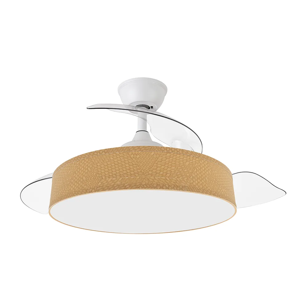 264290201, Ventilador de techo BOGA AMARILLO, blanco
