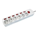 36.189, Base múltiple "pro" 6 enchufes con interruptores independientes
