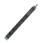 36.240, Regleta PDU aluminio 5 enchufes con separador para montaje en rack 19"
