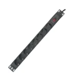 36.245, Regleta PDU aluminio 8 enchufes sin separador para montaje en rack 19"