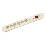 36.256, Base múltiple 6 tomas con interruptor y protección sobretensiones y carga, color blanco
