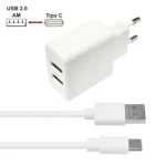 38.506/3, Cargador USB x 2, con cable tipo C