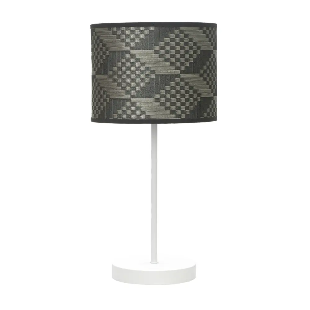 MODA 11, Lámpara sobremesa blanco, tetris gris