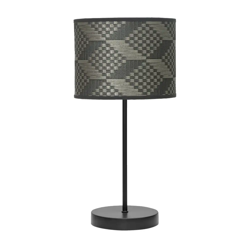 MODA 11, Lámpara sobremesa negro, tetris gris