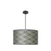 MODA 11, Lámpara techo, colgante negro, tetris gris, 50 cm