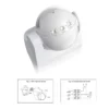 60.252/RF/SUP, Detector de movimiento por microondas, superficie, orientable. Conexiones