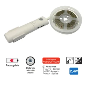 60.414/USB, Kit tira led recargable usb