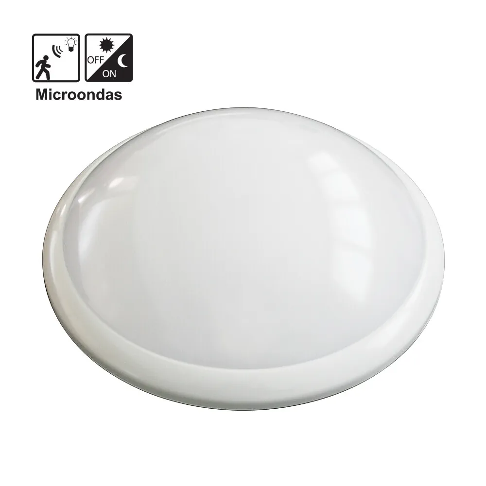60.242, Plafón con portalámparas, con detector de movimiento RF y crepuscular