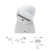 60.252/RF/SUP2, Detector de movimiento por microondas, superficie, orientable. Conexiones