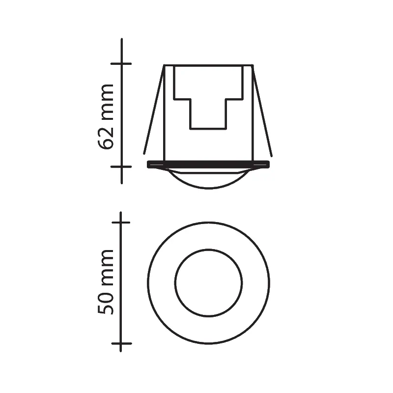 60.253/4, Detector de movimiento por infrarrojos, MINI, dimensiones
