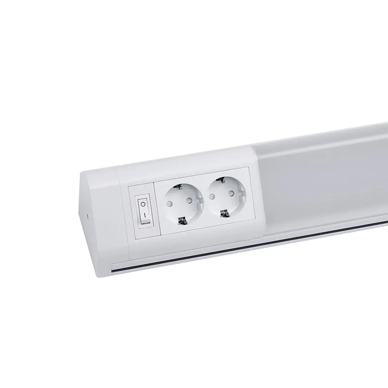 Alternative view of (81.006/10/D), Regleta LED con luz y enchufes, para puesto de trabajo 10W - (50 cm)