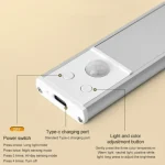 81.020/40, Regleta led recargable por USB, con sensor movimiento, funciones