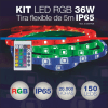 81.026/RGB, KIT Tira Led (24V) multicolor RGB 36W/5m. - IP65