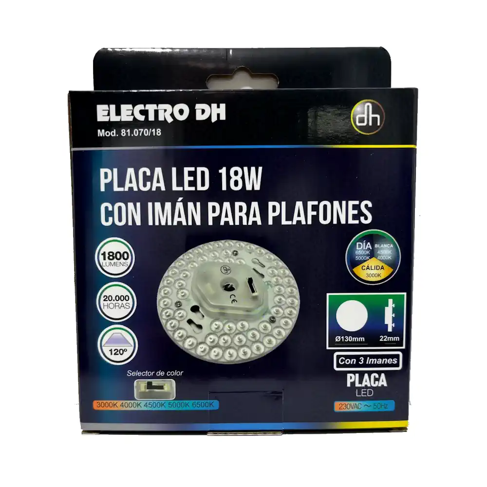 81.070/18, Placa led circular 18W