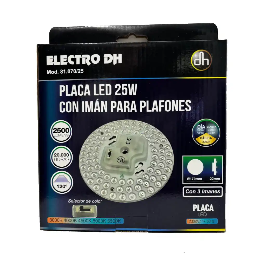 81.070/25, Placa led circular 25W