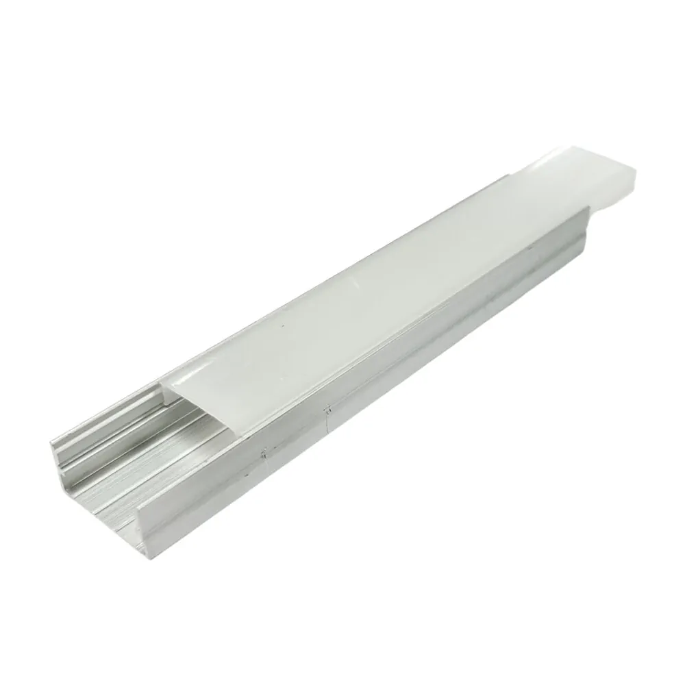 81.086, Perfil de aluminio recto de superficie para tiras LED