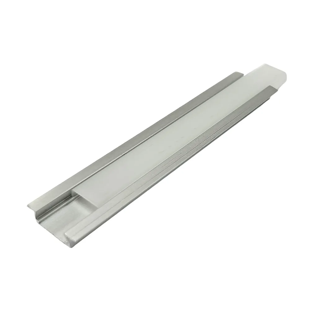 81.087, Perfil de aluminio recto de superficie para tiras LED, para empotrar
