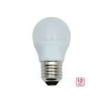 Bombilla led esférica 5W, funcionamiento a 12V en corriente continua. Baterías, placas solares...