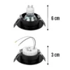 81.555/100/CCT, Modulo led 7W CCT, comparativa de profundidad