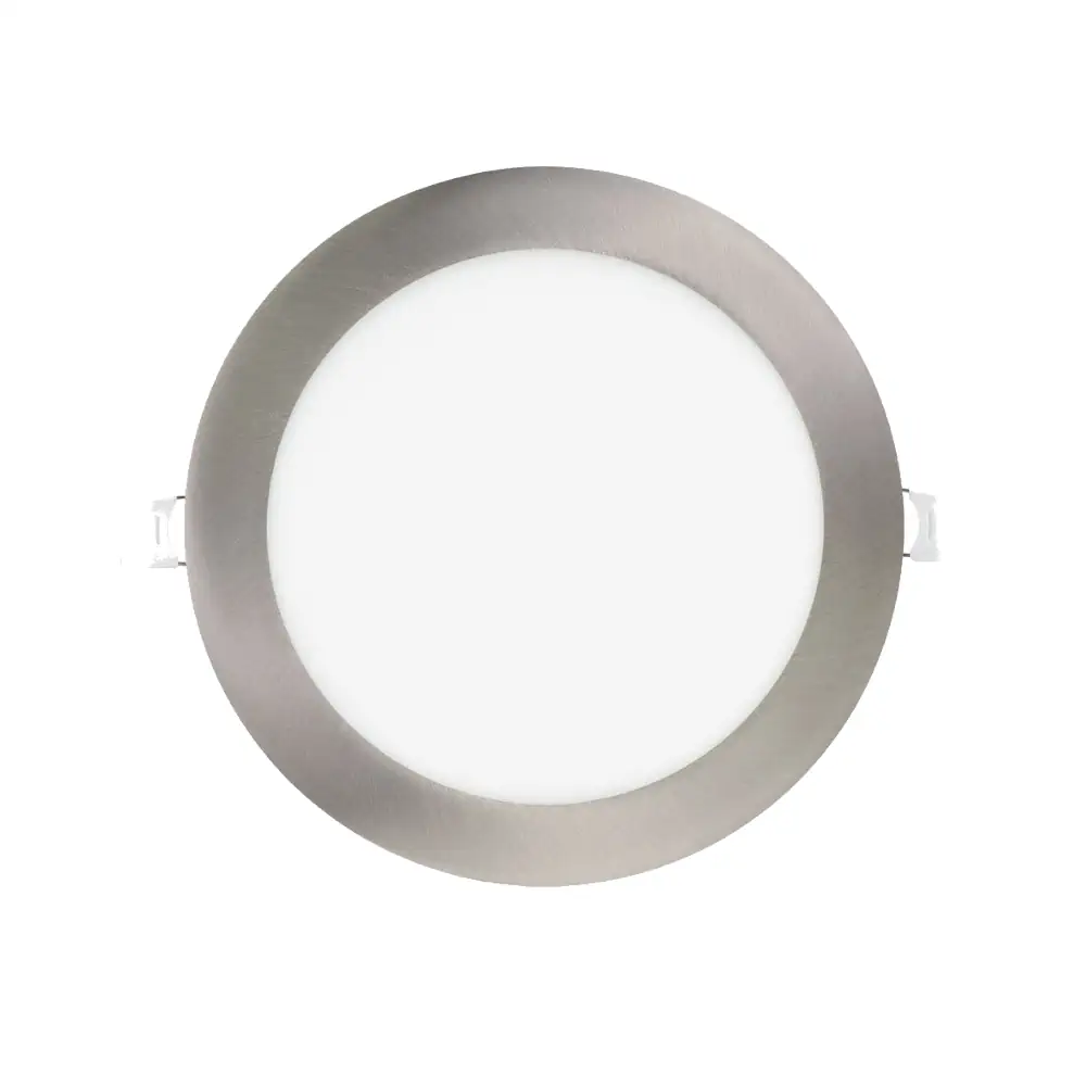 81607/5/15/CCT Downlight led redondo níquel, selector color de luz, 15W