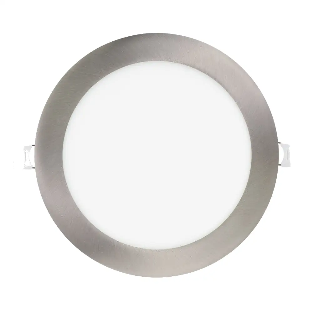 81607/5/18/CCT Downlight led redondo níquel, selector color de luz, 18W