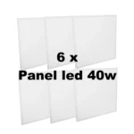 81.715/CAJA/DIA, Caja 6 x panel led 40w encastrar, color de luz día (6500K)