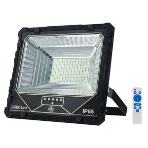 81.765/2500/SOL, Foco led exterior solar, 2500 lúmenes, con mando a distancia