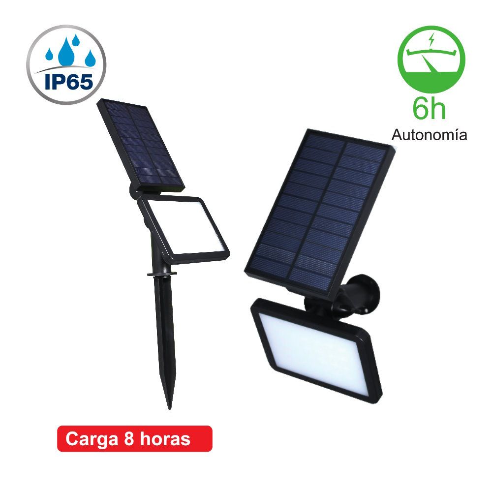 81.766/1, Aplique exterior led solar, fijación a pared o suelo, crepuscular