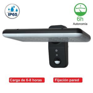 81.771, Aplique led solar de exterior, crepuscular, sensor de movimiento
