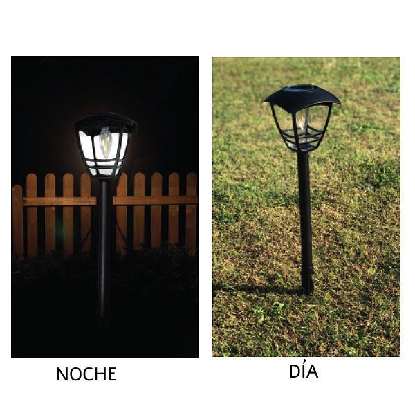 81779_1. Farol solar tipo estaca suelo. Autoencendido al anochecer
