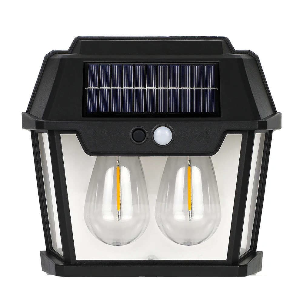 81.780/2. Aplique solar con 2 bombillas LED de filamento