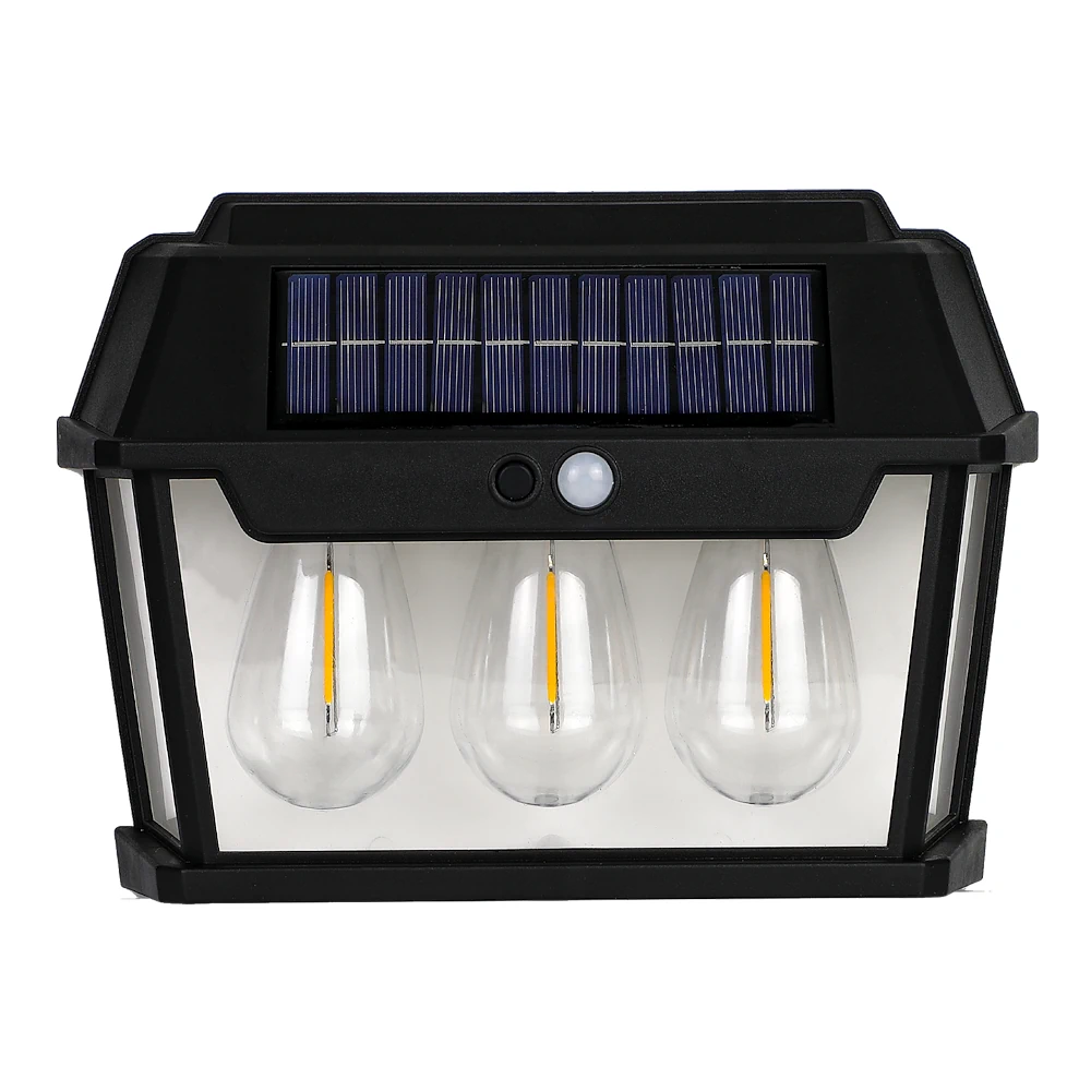 81.780/3. Aplique solar con 3 bombillas LED de filamento