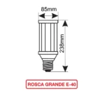 81.797, Bombilla led alta potencia, varias potencias, casquillo E40, medidas