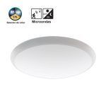 82.380/CCT, Plafón led con detector de movimiento por microondas y crepuscular. Selector de color de luz