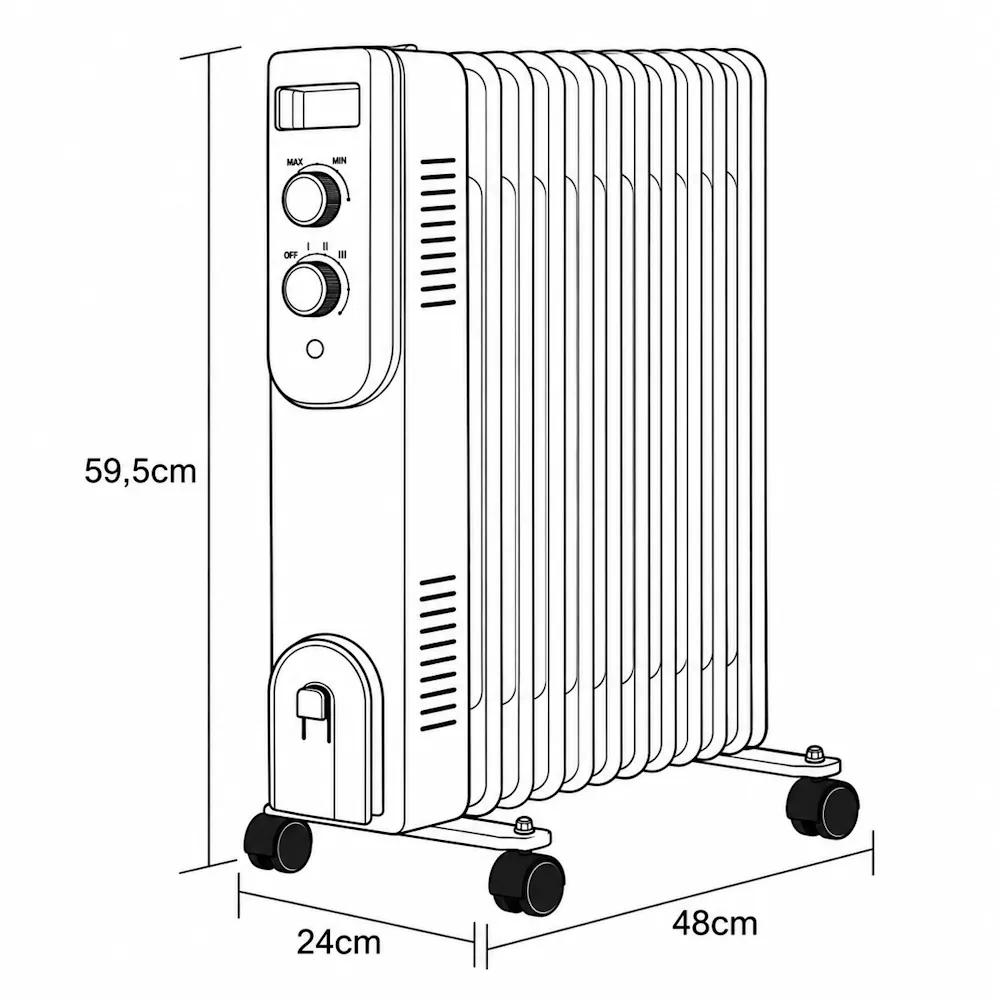93.067/11. Radiador de aceite 2500W