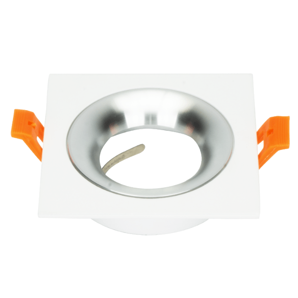 Alternative view of Empotrable Anou Cuadrado Blanco/Cromo Orientable