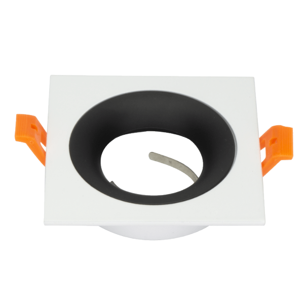 Alternative view of Empotrable Anou Cuadrado Blanco/Negro Orientable