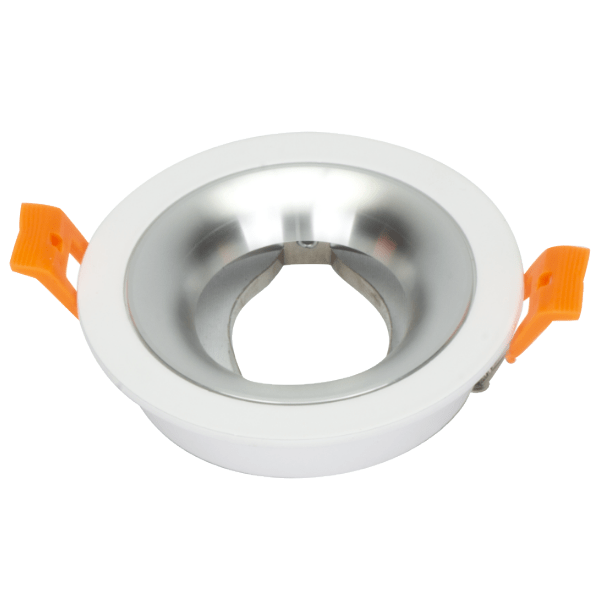 Alternative view of Empotrable Anou Redondo Blanco/Cromo Orientable