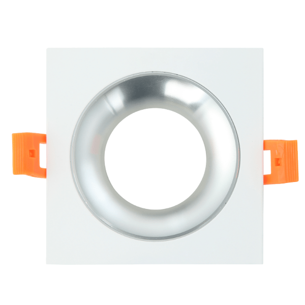 Empotrable Anou Cuadrado Blanco/Cromo Orientable