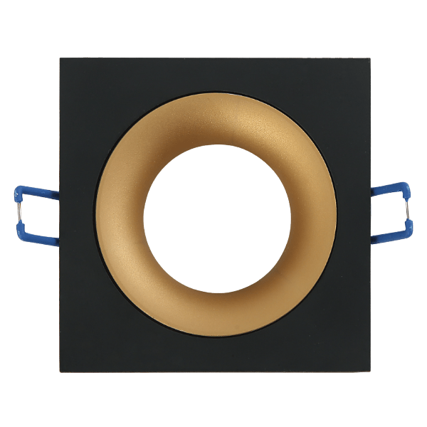 Empotrable Anou Cuadrado Negro/Oro Orientable
