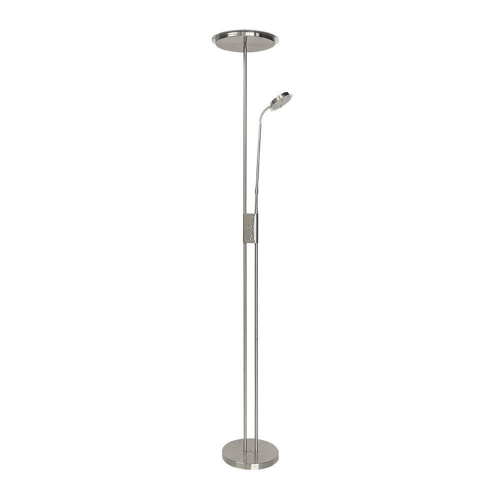 ANTARES, Lámpara de pie LED con luz auxiliar, intensidad de luz regulable