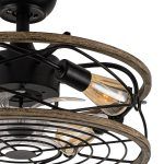 ARCADIA, ventilador de techo aspas integradas, tipo rústico, detalle